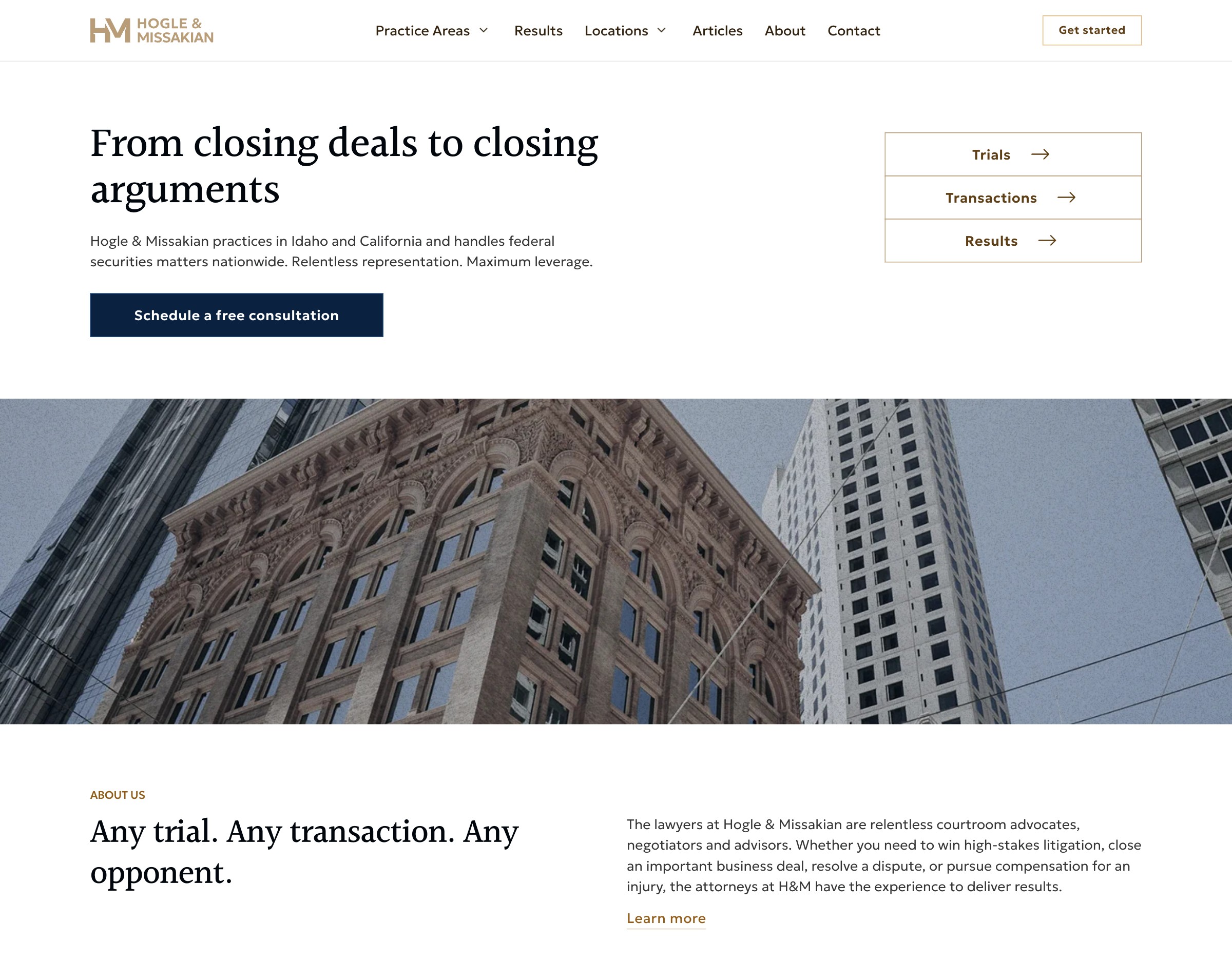 Hogle & Missakian website