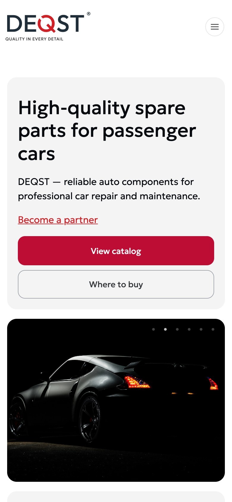 DEQST website on a phone