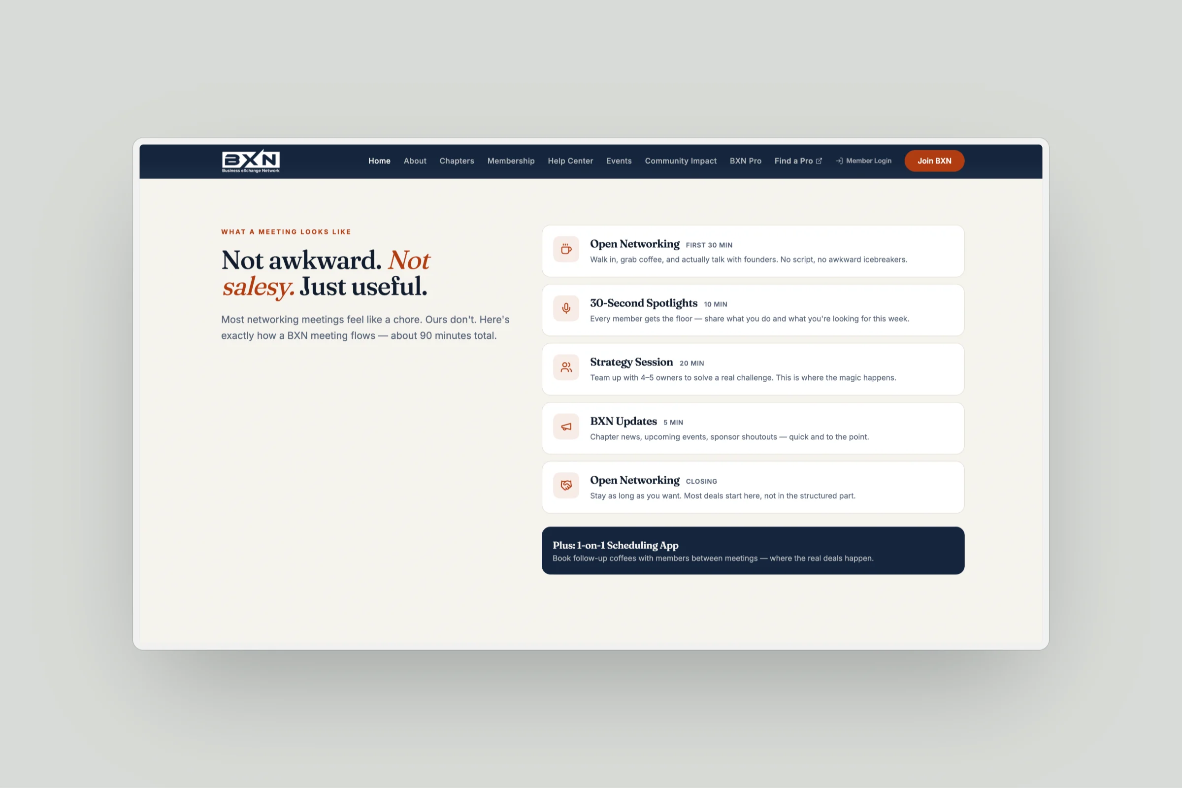 The meeting agenda on bxnmembers.com, one of the July audit items now live
