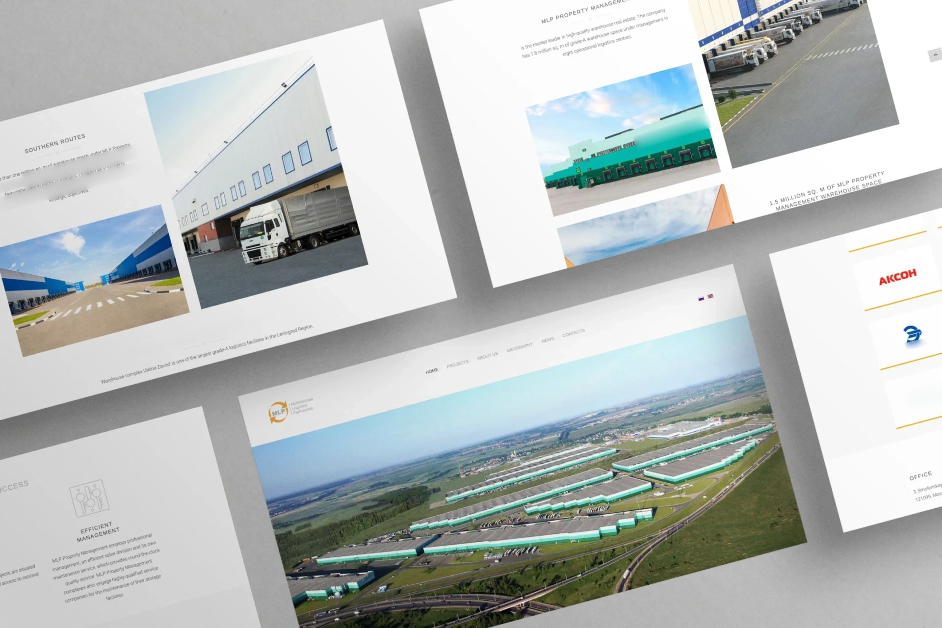 MLP warehouse leasing website pages