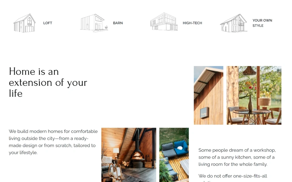 Razvitie website: about section